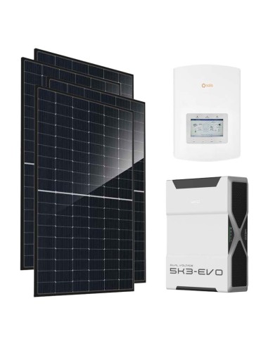 Single-phase photovoltaic kit 5520W 5kW Solis inverter 5.22kWh Weco EVO 5k3 lithium battery