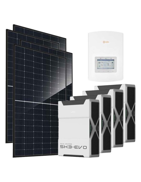 Monofase: vendita all'ingrosso Kit fotovoltaico monofase 5520W inverter 5kW Solis litio 20.88kWh Weco EVO 5k3