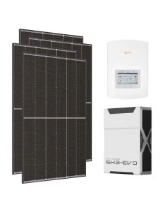 Monofase: vendita all'ingrosso Kit fotovoltaico monofase 3185W inverter 3kW Solis litio 5.22kWh Weco EVO 5k3