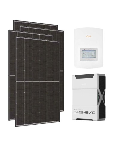 Monofase: vendita all'ingrosso Kit fotovoltaico monofase 3640W inverter 3.6kW Solis litio 5.22kWh Weco EVO 5k3