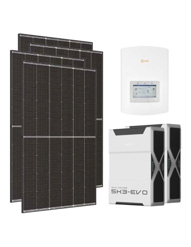 Monofase: vendita all'ingrosso Kit fotovoltaico monofase 5460W inverter 5kW Solis litio 10.44kWh Weco EVO 5k3