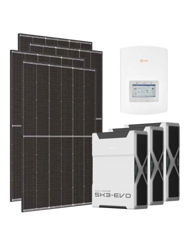 Single-phase photovoltaic kit 5460W 5kW Solis inverter 15.66kWh Weco EVO 5k3 lithium battery