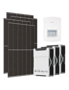 Monofase: vendita all'ingrosso Kit fotovoltaico monofase 6370W inverter 6kW Solis litio 15.66kWh Weco EVO 5k3