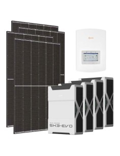 Single-phase photovoltaic kit 6370W 6kW Solis inverter 20.88kWh Weco EVO 5k3 lithium battery