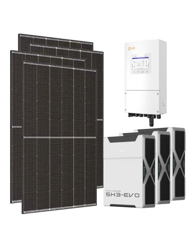 Single-phase photovoltaic kit 5460W 5kW Solis LV inverter 15.66kWh Weco EVO 5k3 lithium battery