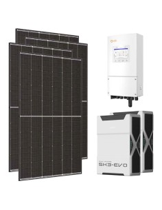 Single-phase photovoltaic kit 8190W 8kW Solis LV inverter 10.44kWh Weco EVO 5k3 lithium battery