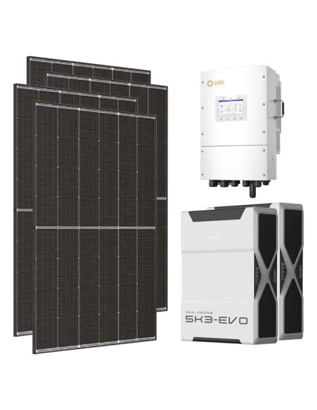 Trifase: vendita all'ingrosso Kit fotovoltaico trifase 8190W inverter 8kW LV Solis litio 10.44kWh Weco EVO 5k3