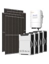 Three-phase photovoltaic kit 10010W 10kW Solis LV inverter 20.88kWh Weco EVO 5k3 lithium battery