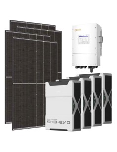 Trifase: vendita all'ingrosso Kit fotovoltaico trifase 12740W inverter 12kW LV Solis litio 20.88kWh Weco EVO 5k3