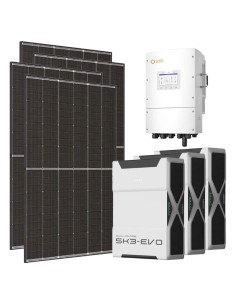 Three-phase photovoltaic kit 15470W 15kW Solis LV inverter 15.66kWh Weco EVO 5k3 lithium battery
