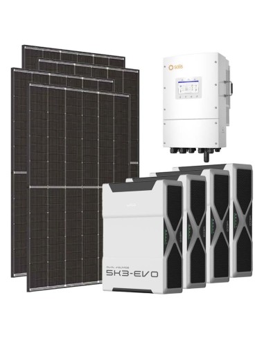Three-phase photovoltaic kit 15470W 15kW Solis LV inverter 20.88kWh Weco EVO 5k3 lithium battery