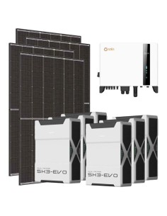 Three-phase photovoltaic kit 5460W 5kW Solis inverter 31.32kWh Weco EVO 5k3 lithium battery