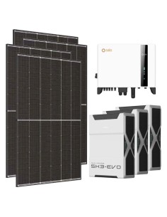 Trifase: vendita all'ingrosso Kit fotovoltaico trifase 6370W inverter 6kW Solis litio 15.66kWh Weco EVO 5k3
