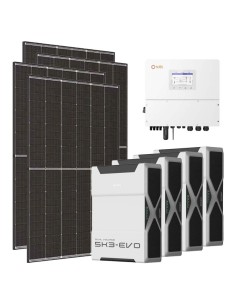 Kit fotovoltaico trifase 20020W inverter 20kW Solis litio 20.88kWh Weco EVO 5k3