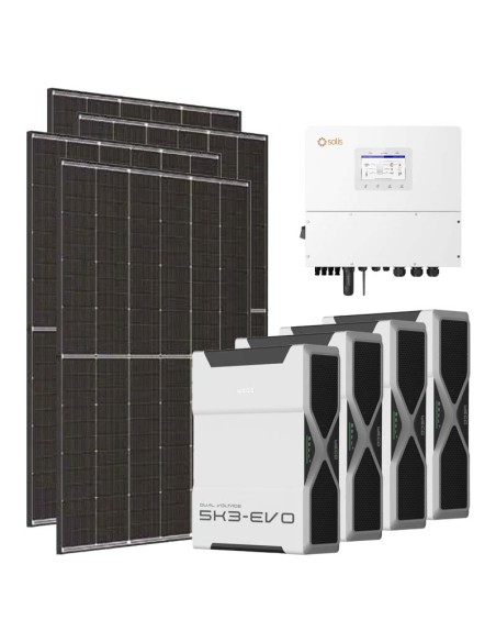 Kit fotovoltaico trifase 20020W inverter 20kW Solis litio 20.88kWh Weco EVO 5k3