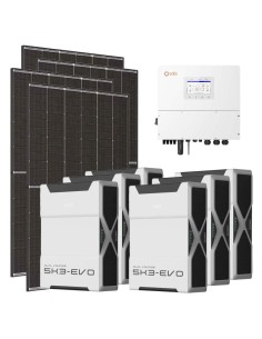 Three-phase photovoltaic kit 20020W 20kW Solis inverter 31.32kWh Weco EVO 5k3 lithium battery