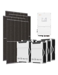 Kit fotovoltaico trifase 30030W inverter 30kW Solis litio 26.1kWh Weco EVO 5k3