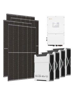 Three-phase photovoltaic kit 50050W 50kW Solis inverter 20.88kWh Weco EVO 5k3 lithium battery