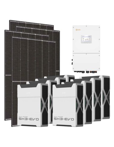 Kit fotovoltaico trifase 50050W inverter 50kW Solis litio 41.76kWh Weco EVO 5k3