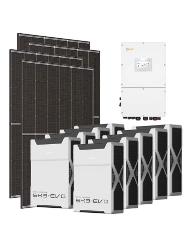 Kit fotovoltaico trifase 50050W inverter 50kW Solis litio 46.98kWh Weco EVO 5k3
