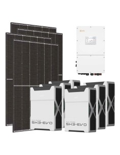 Kit fotovoltaico trifase 60060W inverter 60kW Solis litio 31.32kWh Weco EVO 5k3