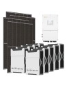 Three-phase photovoltaic kit 60060W 60kW Solis inverter 46.98kWh Weco EVO 5k3 lithium battery