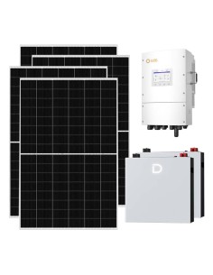 Kit fotovoltaico trifase 8190W inverter 8kW Solis LV batteria al litio 10.24kWh Dyness DL5.0C PRO