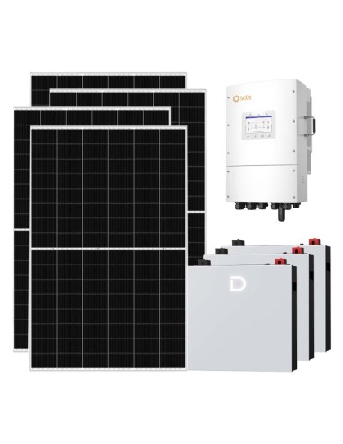Three-phase photovoltaic kit 15470W 15kW Solis LV inverter 15.36kWh lithium battery Dyness DL5.0C PRO