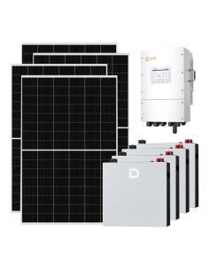 Kit fotovoltaico trifase 15470W inverter 15kW Solis LV batteria al litio 20.48kWh Dyness DL5.0C PRO