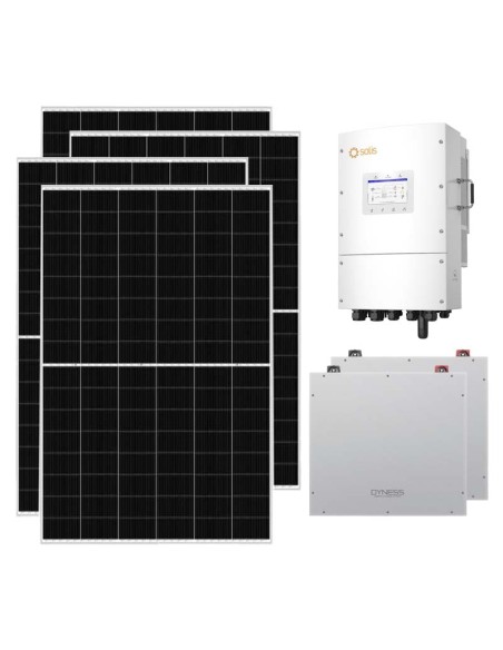 Three-phase photovoltaic kit 12740W 12kW Solis LV inverter 10.24kWh lithium battery Dyness DL5.0C
