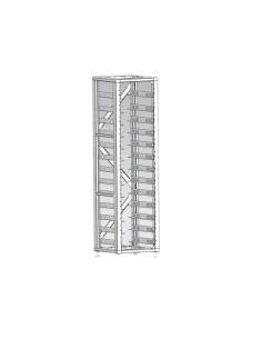 13-unit rack cabinet for Deye high voltage BOS-G and BMS batteries - 3UHrack