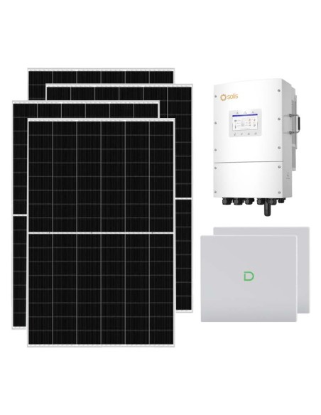 Three-phase photovoltaic kit 10010W 10kW Solis LV inverter 20.48kWh lithium battery Dyness Powerbox G2