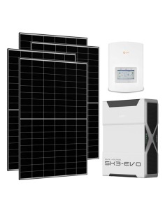 Single-phase photovoltaic kit 3290W 3kW Solis inverter Weco EVO 5k3 5.22kWh lithium battery