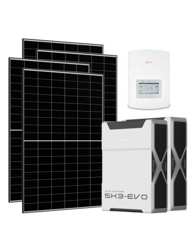 Monofase: vendita all'ingrosso Kit fotovoltaico monofase 6580W inverter Solis 6kW batteria al litio 10.44kWh Weco EVO 5k3