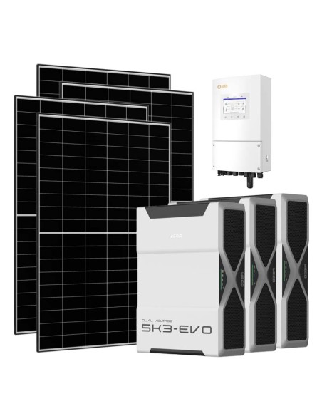 Single-phase photovoltaic kit 5640W 5kW LV Solis inverter Weco EVO 5k3 15.66kWh lithium battery