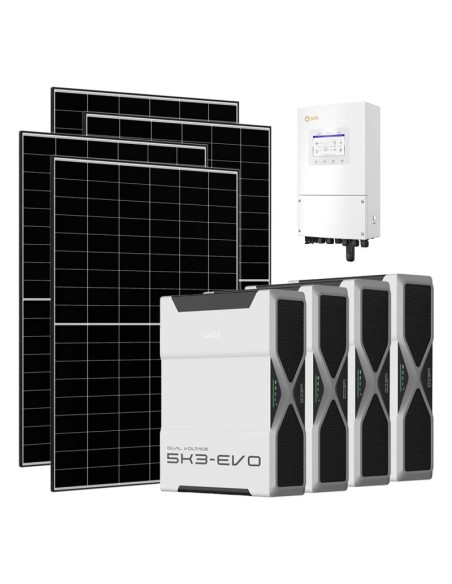 Single-phase photovoltaic kit 5640W 5kW LV Solis inverter Weco EVO 5k3 20.88kWh lithium battery