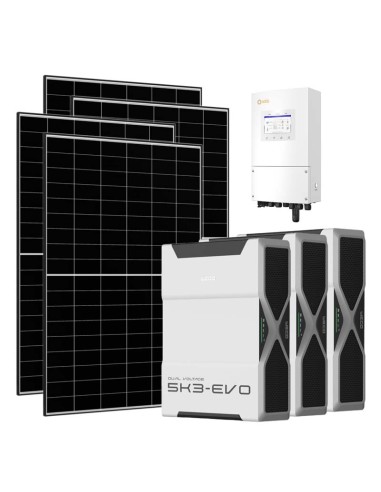 Monofase: vendita all'ingrosso Kit fotovoltaico monofase 6580W inverter Solis LV 6kW batteria al litio 15.66kWh Weco EVO 5k3
