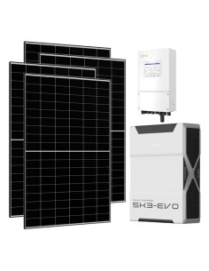 Monofase: vendita all'ingrosso Kit fotovoltaico monofase 8460W inverter Solis LV 8kW batteria al litio 5.22kWh Weco EVO 5k3