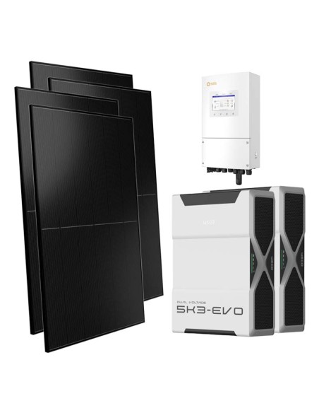 Monofase: vendita all'ingrosso Kit fotovoltaico monofase 6000W inverter Solis LV 6kW batteria al litio 10.44kWh Weco EVO 5k3