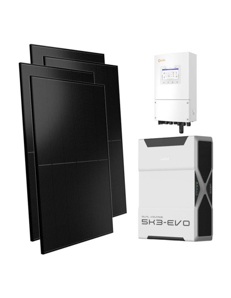 Monofase: vendita all'ingrosso Kit fotovoltaico monofase 8000W inverter Solis LV 8kW batteria al litio 5.22kWh Weco EVO 5k3