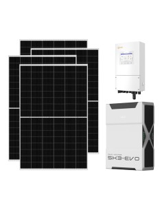 Monofase: vendita all'ingrosso Kit fotovoltaico monofase 5460W inverter Solis 5kW litio 5.22kWh Weco EVO 5k3