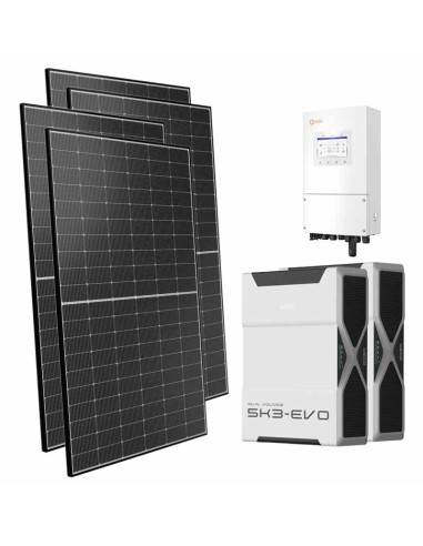 Monofase: vendita all'ingrosso Kit fotovoltaico monofase 5000W inverter Solis 5kW litio 10.44kWh Weco EVO 5k3