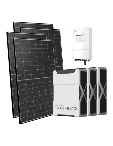 Single-phase photovoltaic kit 5400W 5kW Solis inverter 15.66kWh Weco EVO 5k3 lithium battery