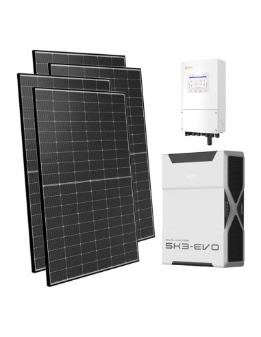 Monofase: vendita all'ingrosso Kit fotovoltaico monofase 8100W inverter Solis 8kW batteria al litio 5.22kWh Weco EVO 5k3
