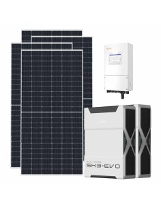 Single-phase photovoltaic kit 5850W 5kW Solis inverter 10.44kWh Weco EVO 5k3 lithium battery
