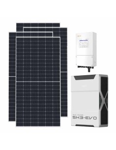 Monofase: vendita all'ingrosso Kit fotovoltaico monofase 8190W inverter Solis 8kW batteria al litio 5.22kWh Weco EVO 5k3