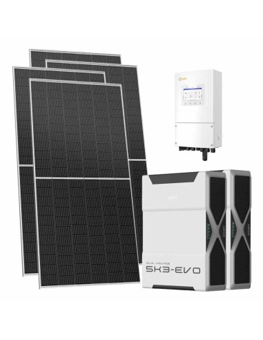 Monofase: vendita all'ingrosso Kit fotovoltaico monofase 8680W inverter Solis 8kW batteria al litio 10.44kWh Weco EVO 5k3