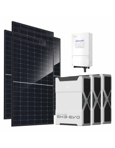 Single-phase photovoltaic kit 6440W 6kW Solis inverter 15.66kWh Weco EVO 5k3 lithium storage