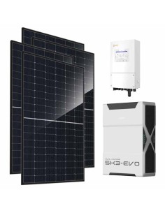 Single-phase photovoltaic kit 8280W 8kW Solis inverter 5.22kWh Weco EVO 5k3 lithium storage