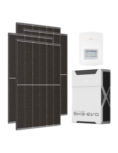 Monofase: vendita all'ingrosso Kit fotovoltaico monofase 5400W inverter 4.6kW Solis batteria al litio 5.22kWh Weco EVO 5k3